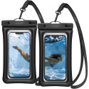 SPIGEN A610 UNIVERSAL WATERPROOF FLOAT CASE 2-PACK BLACK