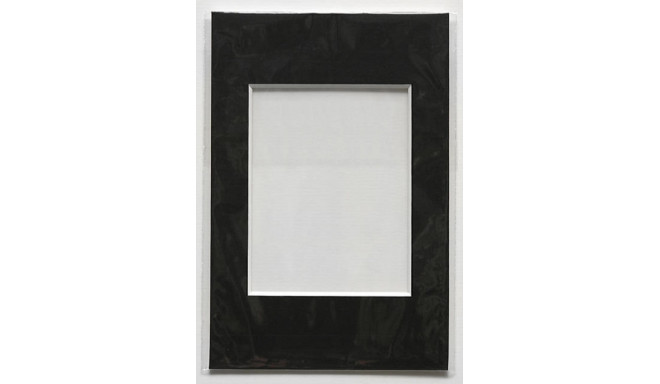 Paspartuu 10x15 (sisemõõt 6x8) must, valge siseäär