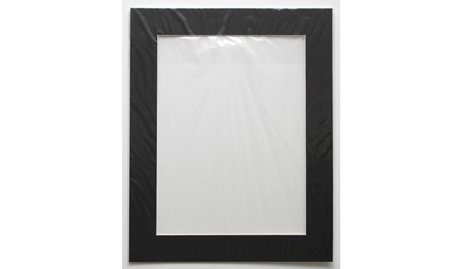 Paspartuu 40x50 (sisemõõt 29x39) must, valge siseäär