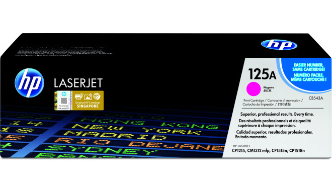 Tooner HP CB543A Magenta - No125A 1400lk@5%, Color LaserJet CP1210/CP1215/CM1312/CP1515N/CP1518NI
