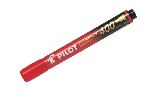 Marker permanent Pilot 400 - FINE 4 mm lõigatud otsaga - punane