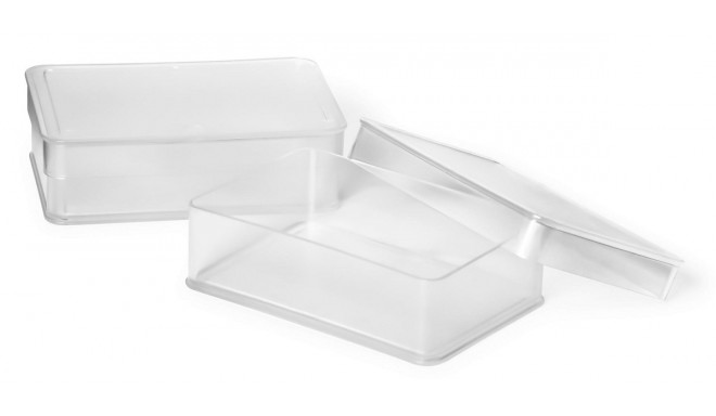 Kriidikarp kaanega, 120 x 80 x 35 mm, läbipaistev löögikindel plast