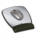 Hiirepadi randmetoega 3M MW309LE Precise Mouse pad with Gel Wrist rest, black leatherette, grey pad 