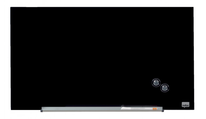 Klaastahvel NOBO Impression Pro Widescreen Glass Black 31" 680x380mm must, kaasas marker, 2 klaastah