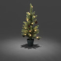 Jõulukuusk/kunstkuusk rohelises potis, 20ww LED tulega, H-60cm, L-27cm, +taimer 6 või 9 tundi; lisad