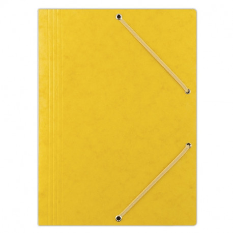 Kummiga mapp Donau, kartong 390g, A4 kollane