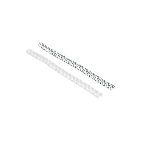 Köitespiraal traat 8mm (21 auguga) MUST, sammuga 2:1, 1pk (pakis 100tk) köidab kuni 70 lehte