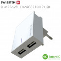 Swissten Smart IC Travel Charger 2x USB 3А / 15W With Micro USB Cable 1.2m