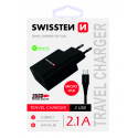 Swissten Premium Travel Charger USB 2.1A / 10.5W With Micro USB Cable 1.2m