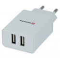 Swissten Smart IC Travel Charger 2x USB 2.1А with USB-C Cable 1.2 m