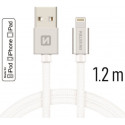 Swissten MFI Textile Fast Charge 3A Lightning Data and Charging Cable 1.2m