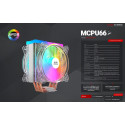 Mars Gaming MCPU66 CPU Cooler ARGB 220W Dual Fan 120mm Dzesētājs procesoram