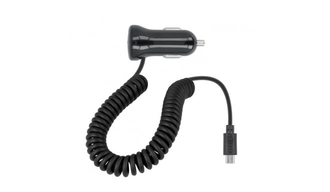 Forever M-01 Car charger whit micro USB cable and LED indicator / 1,5m Black
