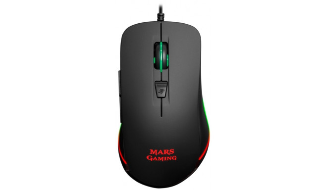 Mars Gaming MM118 Gaming Mouse with Additional Buttons / RGB / 400 - 9800 DPI / USB / Black