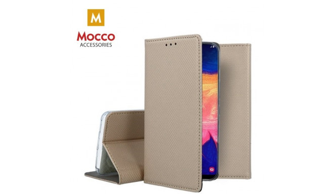 Mocco Smart Magnet Book Case For Apple iPhone 12 / iPhone 12 Pro Gold