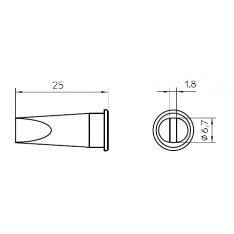 LHT E SOLDERING TIP 6.7MM