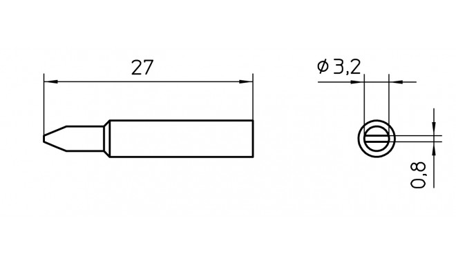Kolviots XNT C lapik 3,2x0,8mm