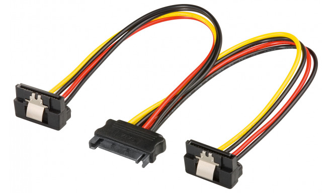 SATA Y-kaabel SATA pesa > 2 x SATA pistik, nurgaga 0.2m