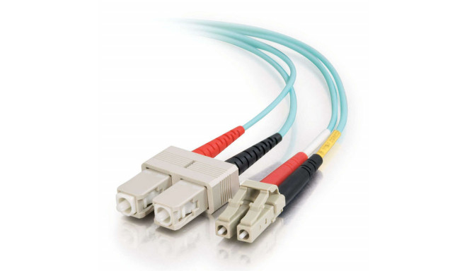 Enhanced LC - SC OM3 RBS AQUA LSZH 2F 2.0mm ZDPX 10M