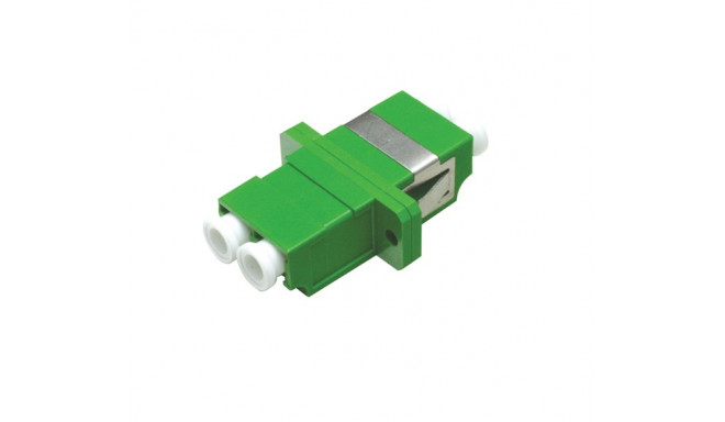 Adaptor LC APC Green - ZR - DX - Metal Clip - Flange - STD