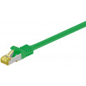 Võrgukaabel Cat7 S/FTP 0.25m, roheline, PiMF, LSZH, CU