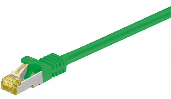 Võrgukaabel CAT6A S/FTP 0.25m, roheline, 500 MHz, PiMF, LSZH, CU, CAT 7 kaablist