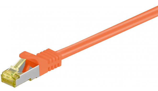 Võrgukaabel CAT6A S/FTP 1.0m, oranz, 500 MHz, PiMF, LSZH, CU, CAT 7 kaablist