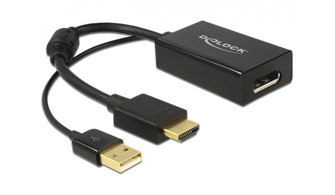 Üleminek HDMI (M) - Displayport 1.2 (F) 2160p, USB toide, 4Kx2K@30Hz, 2K@120Hz, must