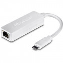 Võrgukaart: USB-C - RJ45 10/100/1000Mbps, must, sobib ka Mac´idele