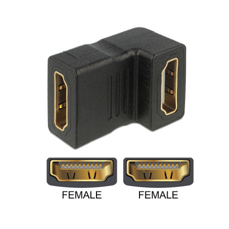 Adapter HDMI (F) - (F) 90° nurgaga üles