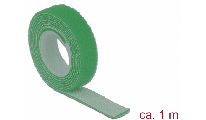 Delock Hook-and-loop fasteners L 1 m x W 13 mm roll green