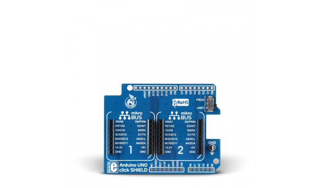 Arduino UNO click shield - adapter 2 click moodulile