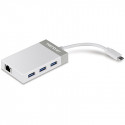 USB-C hub, 3xUSB 3.0 porti, 1xUSB-C pistik, 1xRJ45 Gigabit port, sobib ka Mac´ile
