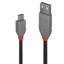 USB 2.0 kaabel A - Micro B 2.0m, ANTHRA