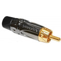 RCA pistik, kullatud, must AMPHENOL ACPL-CBK