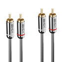 2xRCA kaabel 1.0m,kullatud kontaktid, PVC ja Halogeeni vaba CROMO