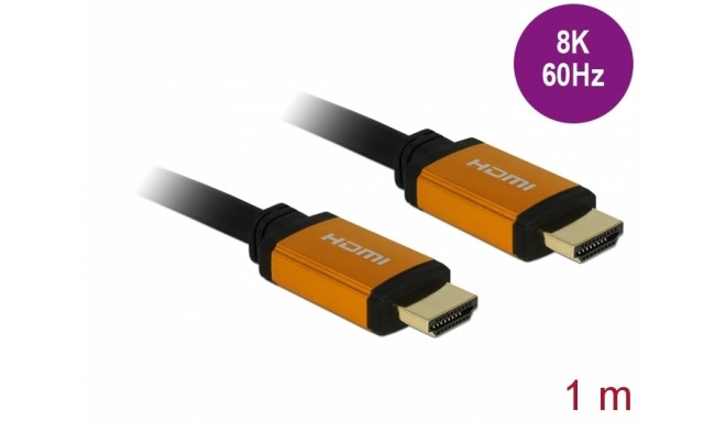 HDMI kaabel 1.0m, Ultra High Speed, 8K@60Hz, 5K@120Hz, 4K@240Hz, eARC, Dynamic HDR, Dolby Vision
