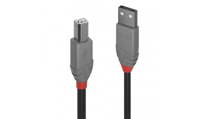 USB 2.0 kaabel A - B 0.5m, ANTHRA