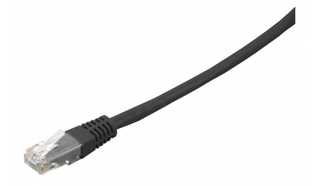 Patchcord RJ45/RJ45 Cat6 , U/UTP, connector molded, black , 2m