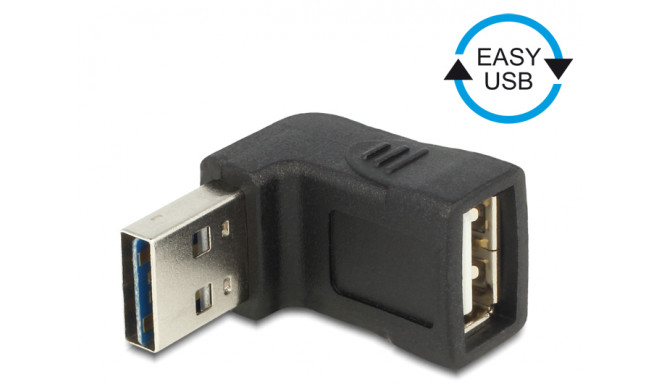 Adapter USB 2.0 A (M) - A (F) nurgaga üles/alla, Easy-USB