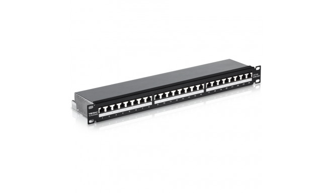 24-port Cat6A Shielded 1U Patch Panel