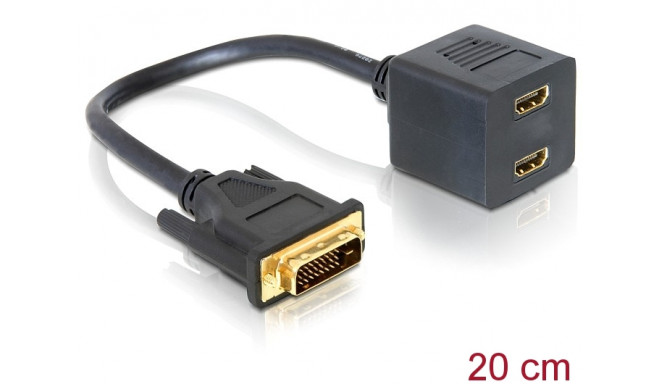 Adapter DVI-D (M) - 2xHDMI (F)