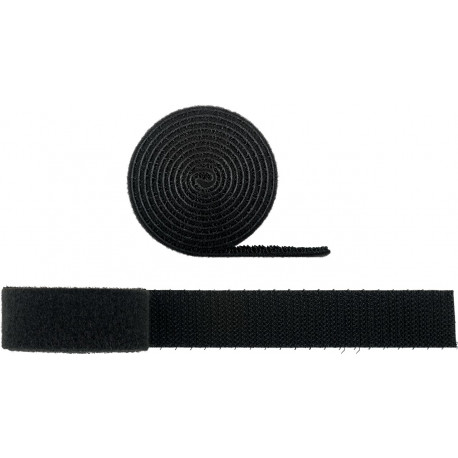 Cable management set with hook-and-loop fastener roll (1m, adjustable length)