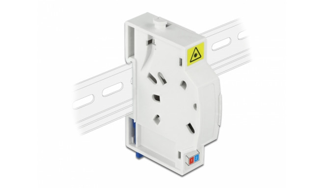 Delock Optical Fiber Connection Box for DIN Rail 2 x SC Simplex or LC Duplex