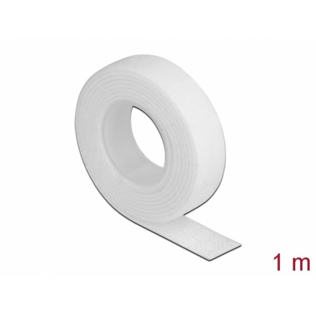 Delock Hook-and-loop tape roll L 1 m x W 13 mm white