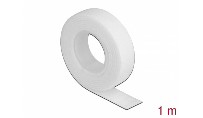 Delock Hook-and-loop tape roll L 1 m x W 13 mm white