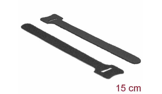 Delock Hook-and-loop fasteners L 150 mm x W 12 mm 10 pieces black