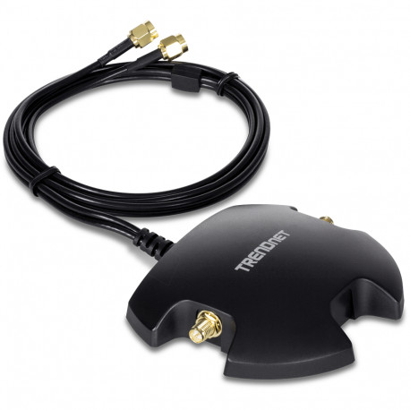 Magnetic Dual Antenna Mounting Base RP-SMA Female with RP-SMA Male Extension Cable