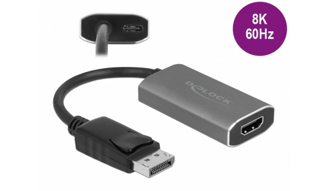 Üleminek DisplayPort (M) - HDMI (F), 8K, DP 1.4, HDR, Active