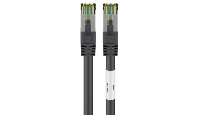 Võrgukaabel Cat8.1 S/FTP 0.5m, must, S/FTP, PiMF LSZH, Cu